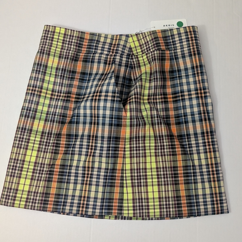 Akris punto Madras Check Mini-Skirt Women's Size 12 - Picture 7 of 8